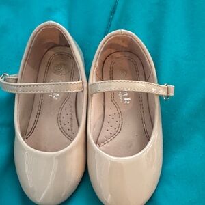 Kids Beige Mary Jane Shoes